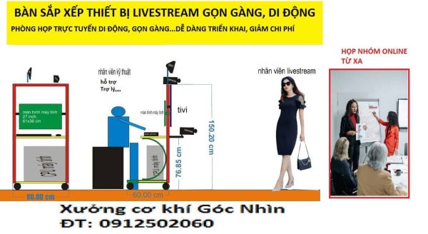 bàn livestream sản phẩm