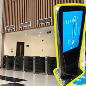 Home khung standee bảo vệ tivi hành lang cơ quan chính phủ nhà gà sân bay