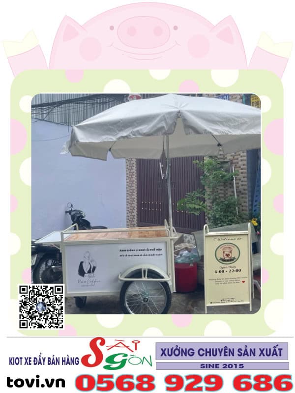 Xe Bán Đồ Ăn Vặt Có Mái Che – Giải Pháp Bán Hàng Lưu Động Hiệu Quả Tại TP.HCM xe bán hàng lưu động TPHCM.